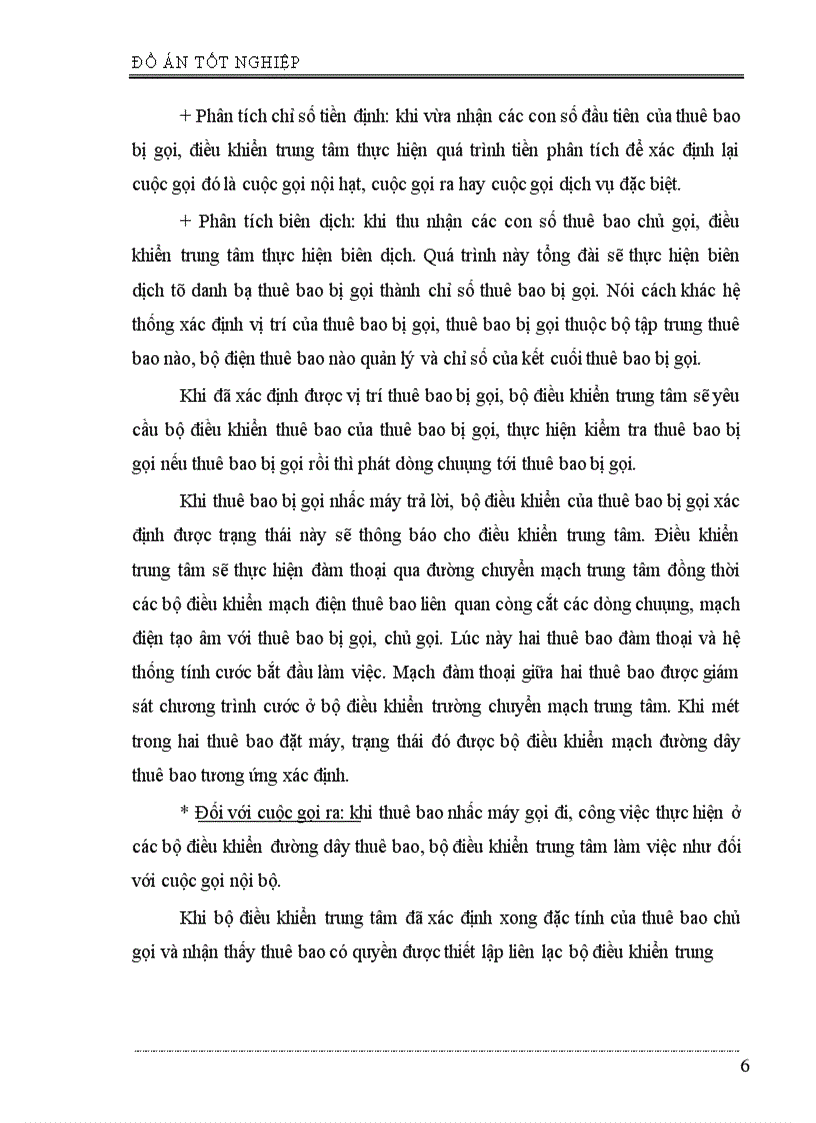 image for page Phân hệ chuyển mạch trong tổng đài