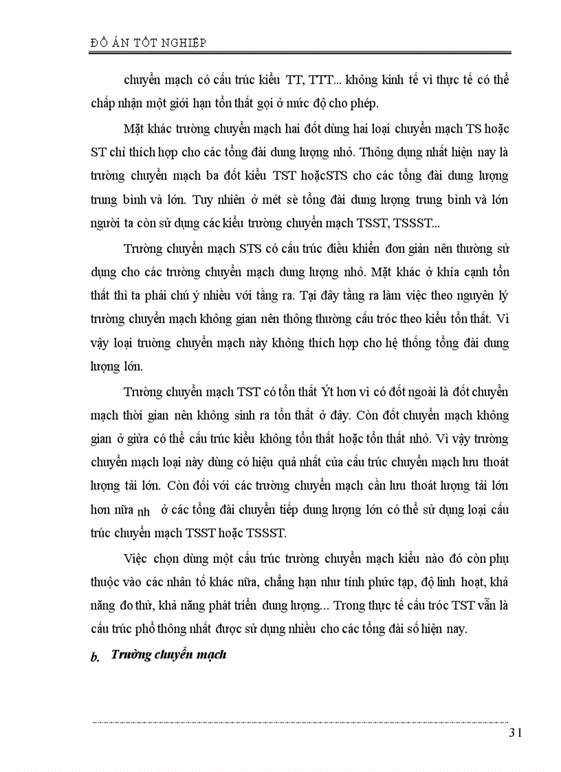 image for page Phân hệ chuyển mạch trong tổng đài