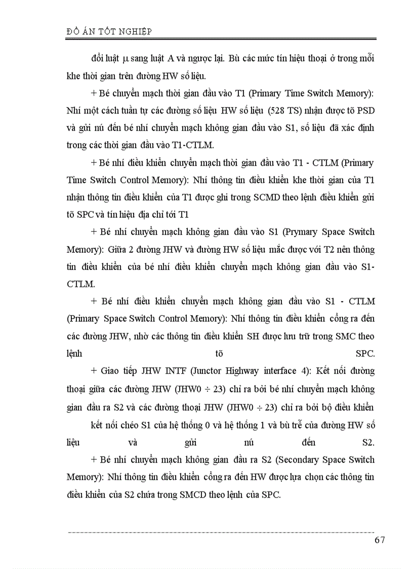 image for page Phân hệ chuyển mạch trong tổng đài