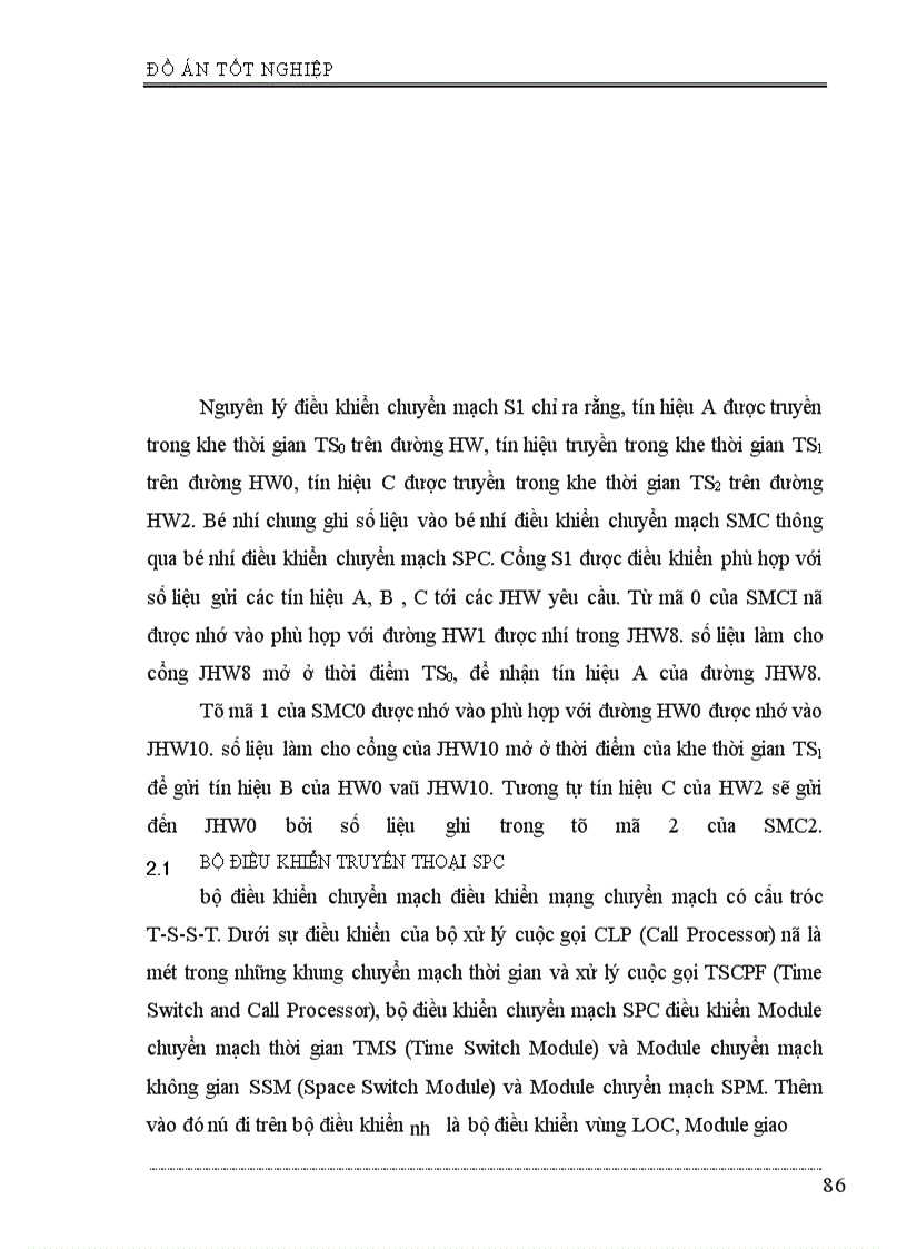 image for page Phân hệ chuyển mạch trong tổng đài