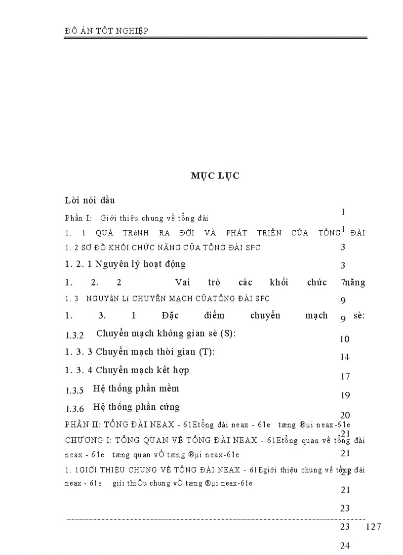 image for page Phân hệ chuyển mạch trong tổng đài