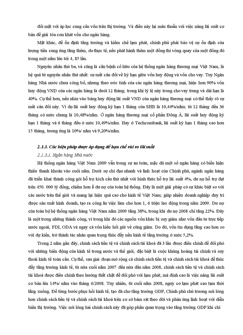 image for page Thực trạng quản lý rủi ro lãi suất ở các nhtm việt nam và giải pháp để hạn chế rủi ro lãi suất