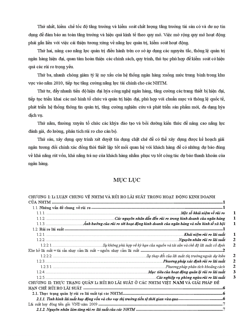 image for page Thực trạng quản lý rủi ro lãi suất ở các nhtm việt nam và giải pháp để hạn chế rủi ro lãi suất