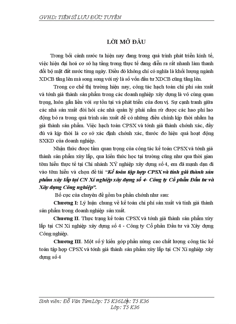 image for page Kế toán tập hợp CPSX và tính giá thành sản phẩm xây lắp tại CN Xí nghiệp xây dựng số 4- Công ty Cổ phần Đầu tư và Xây dựng Công nghiệp