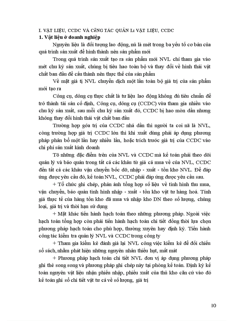 image for page Kế toán nguyên vật liệu tại công ty Cổ phần Sợi Trà Lý