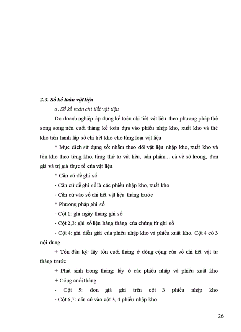 image for page Kế toán nguyên vật liệu tại công ty Cổ phần Sợi Trà Lý
