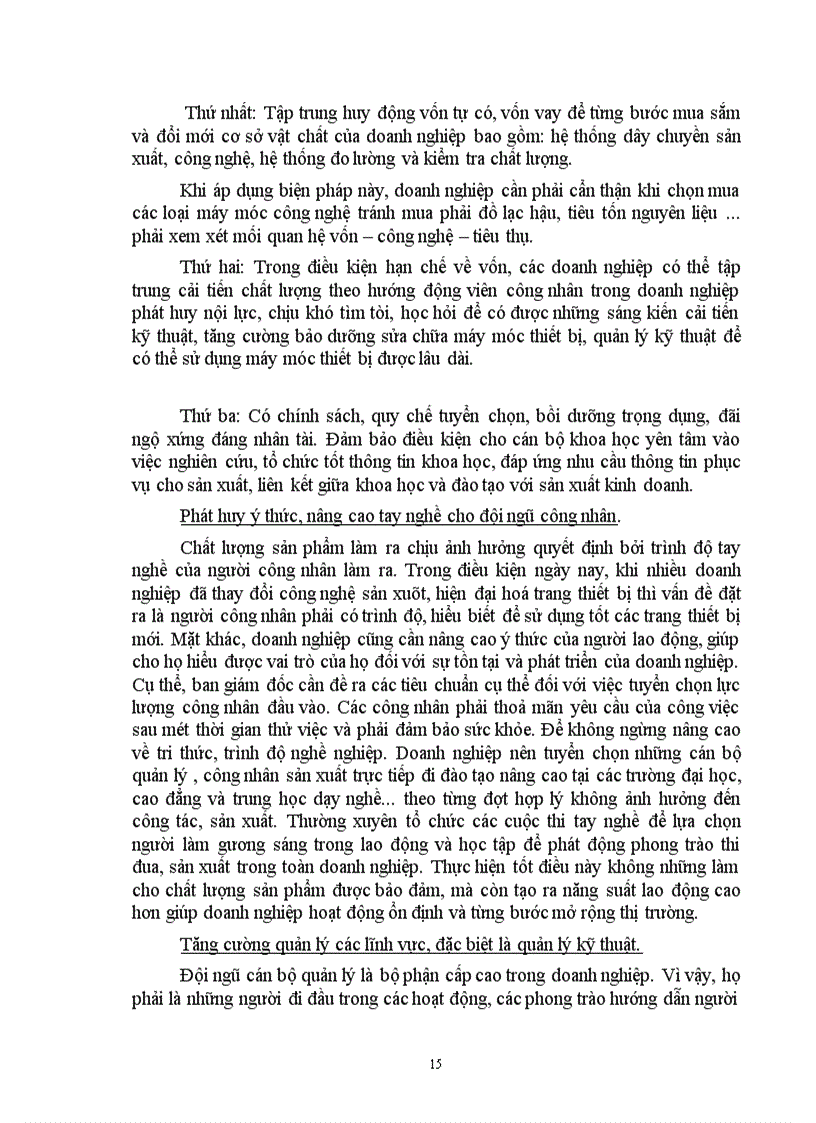 image for page Một số giải pháp góp phần nâng cao chất lượng sản phẩm ở Công ty May 40