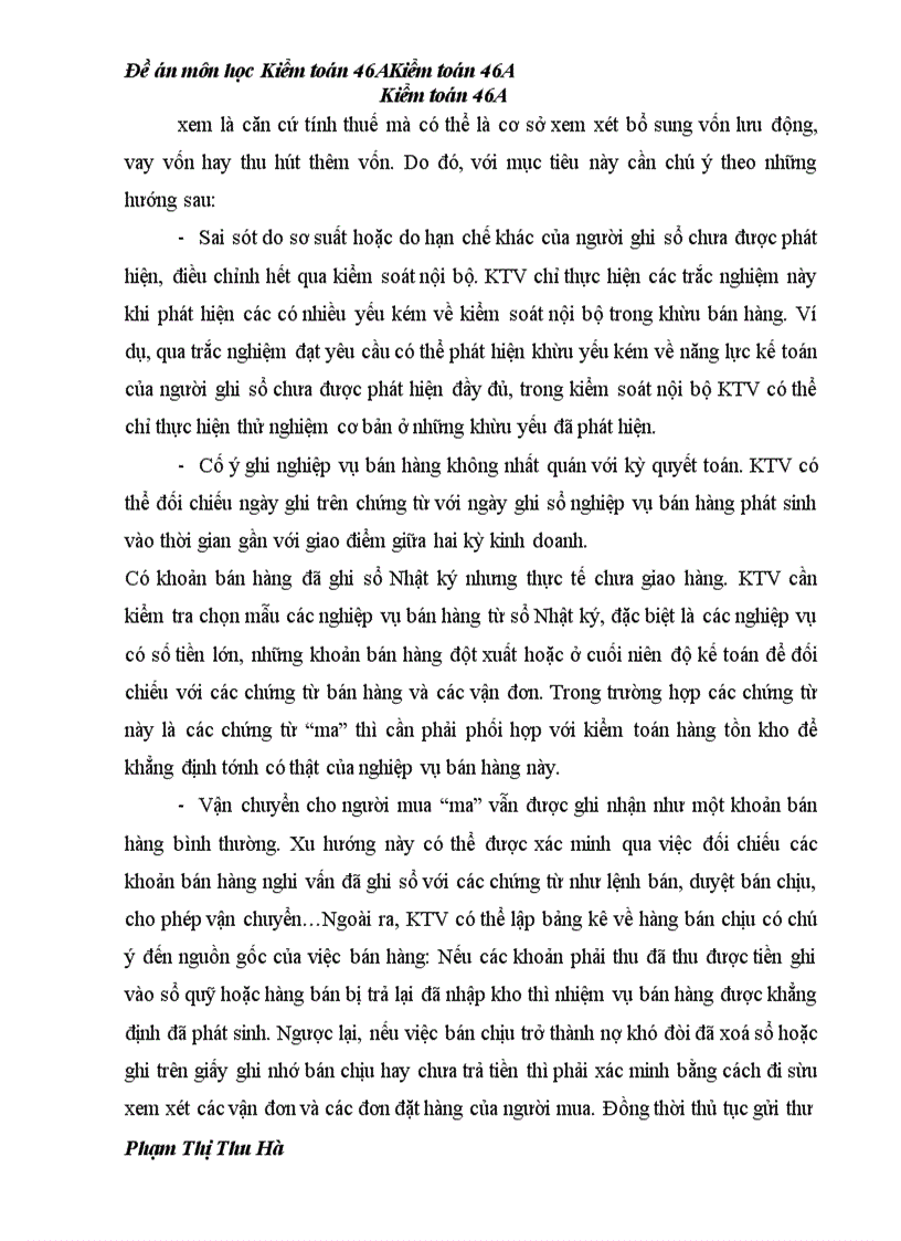 image for page Kiểm toán khoản mục doanh thu bán hàng và cung cấp dịch vụ và Phải thu của khách hàng trong kiểm toán Báo cáo tài chính
