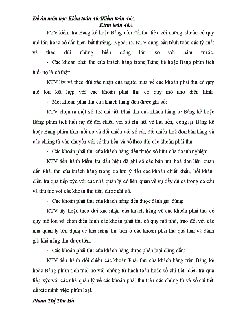 image for page Kiểm toán khoản mục doanh thu bán hàng và cung cấp dịch vụ và Phải thu của khách hàng trong kiểm toán Báo cáo tài chính