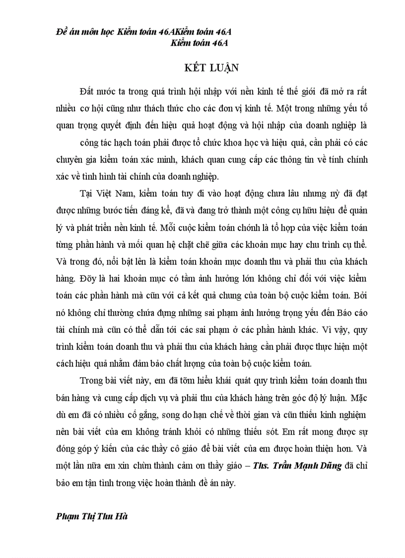 image for page Kiểm toán khoản mục doanh thu bán hàng và cung cấp dịch vụ và Phải thu của khách hàng trong kiểm toán Báo cáo tài chính