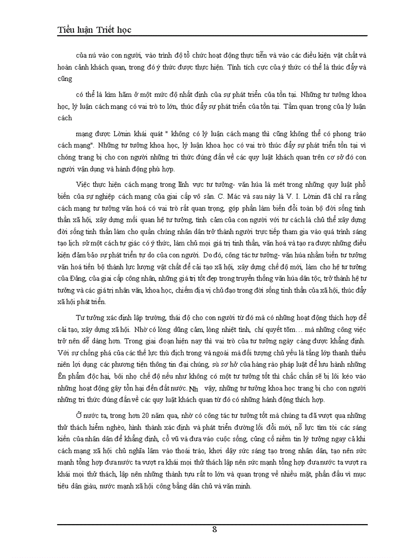 image for page Vai trò của ý thức trong đời sống xã hội và sự vận dụng của Đảng Cộng Sản Việt Nam trong quá trình đổi mới kinh tế hiện nay