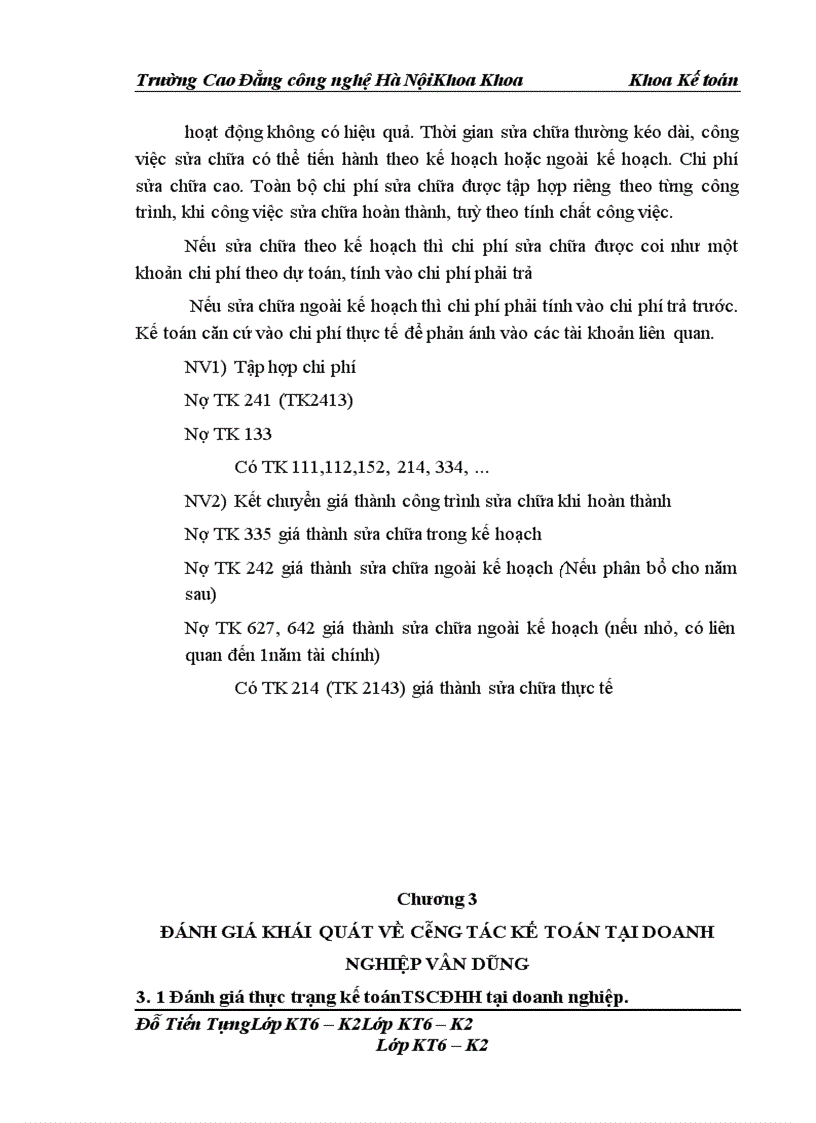 image for page Hoàn thiện kế toán tài sản cố định hữu hình tại Doanh nghiệp tư nhân Vân Dũng