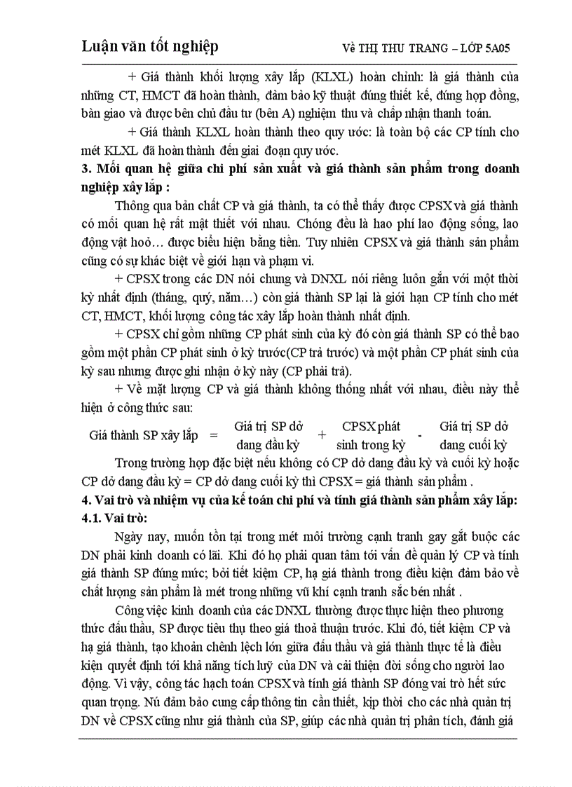 image for page Hoàn thiện kế toán chi phí sản xuất và tính giá thành sản phẩm trong Xí nghiệp Sông Đà