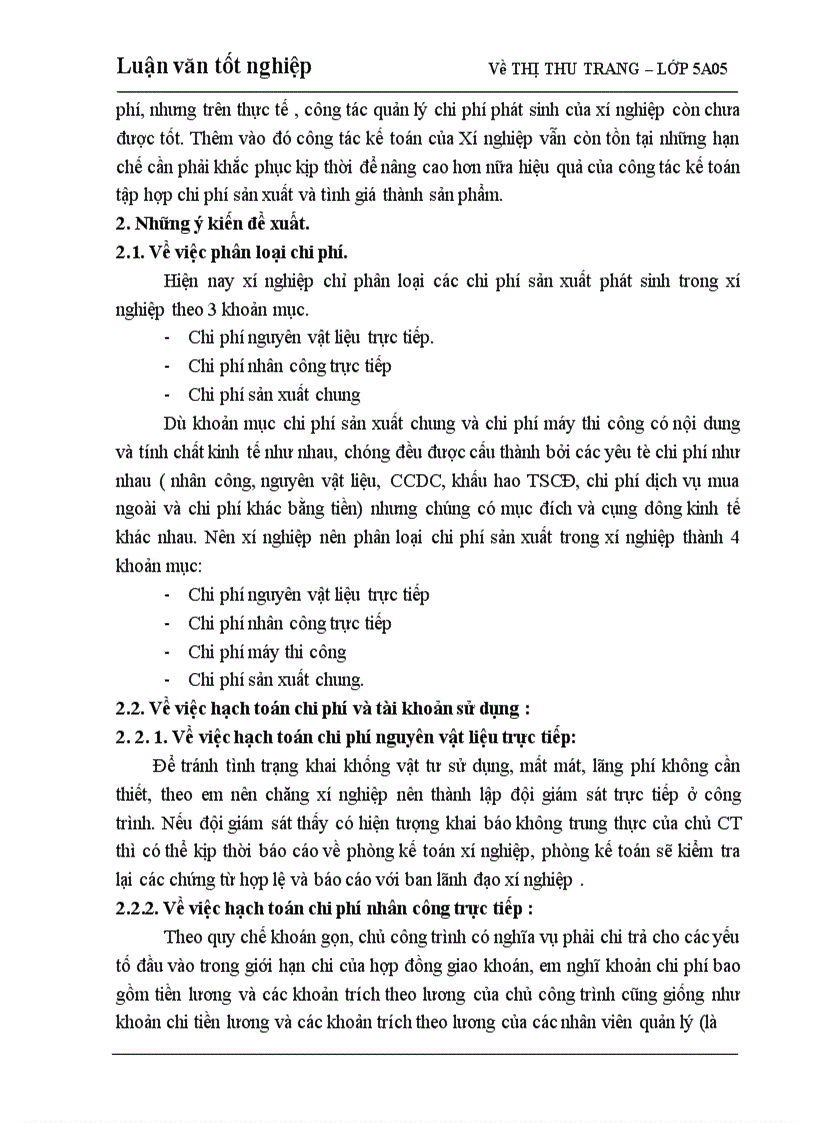 image for page Hoàn thiện kế toán chi phí sản xuất và tính giá thành sản phẩm trong Xí nghiệp Sông Đà
