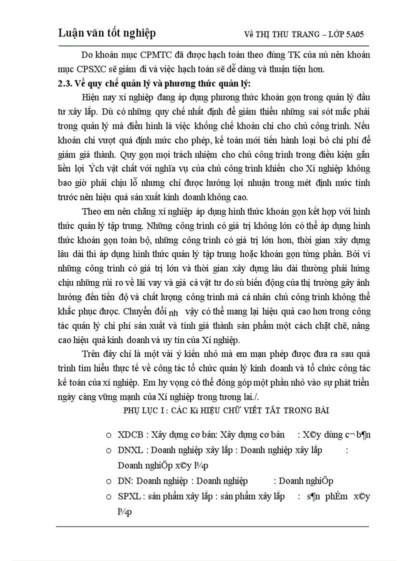 image for page Hoàn thiện kế toán chi phí sản xuất và tính giá thành sản phẩm trong Xí nghiệp Sông Đà