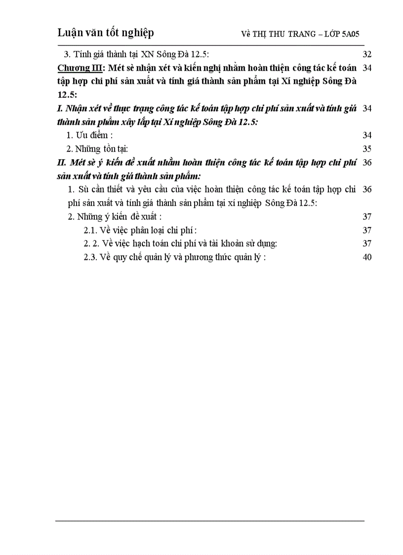 image for page Hoàn thiện kế toán chi phí sản xuất và tính giá thành sản phẩm trong Xí nghiệp Sông Đà