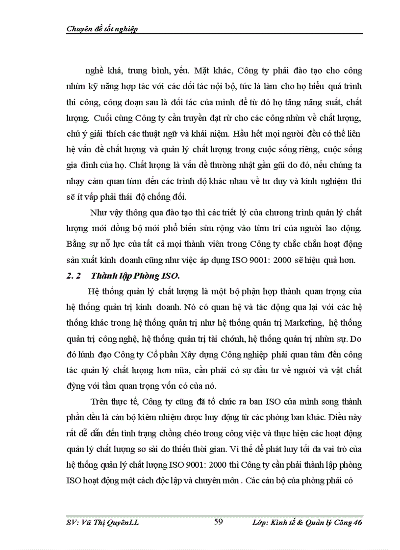 image for page Giải pháp hoàn thiện việc áp dụng hệ thống quản lý chất lượng ISO 9001:2000 tại Công ty Cổ phần Xây dựng Công nghiệp