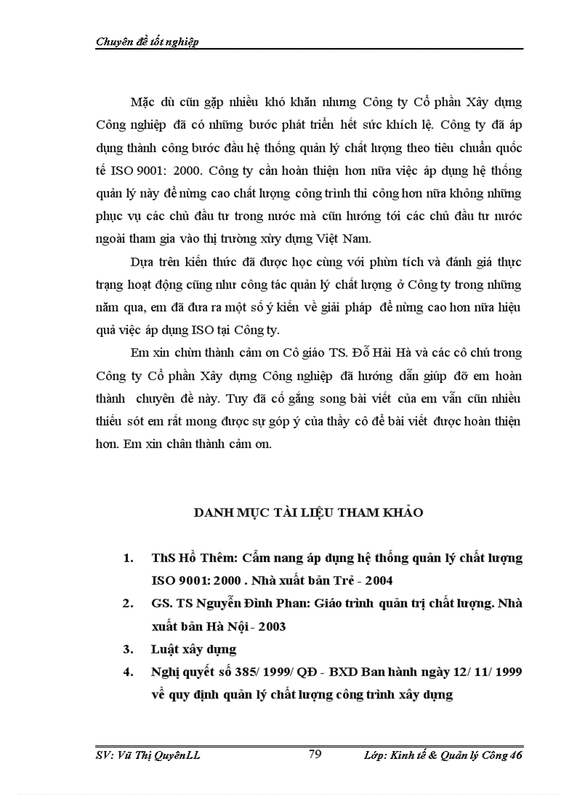 image for page Giải pháp hoàn thiện việc áp dụng hệ thống quản lý chất lượng ISO 9001:2000 tại Công ty Cổ phần Xây dựng Công nghiệp