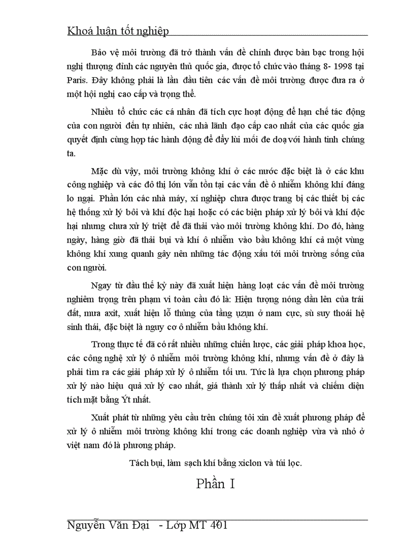 image for page Tách bụi, làm sạch khí bằng xiclon và túi lọc.