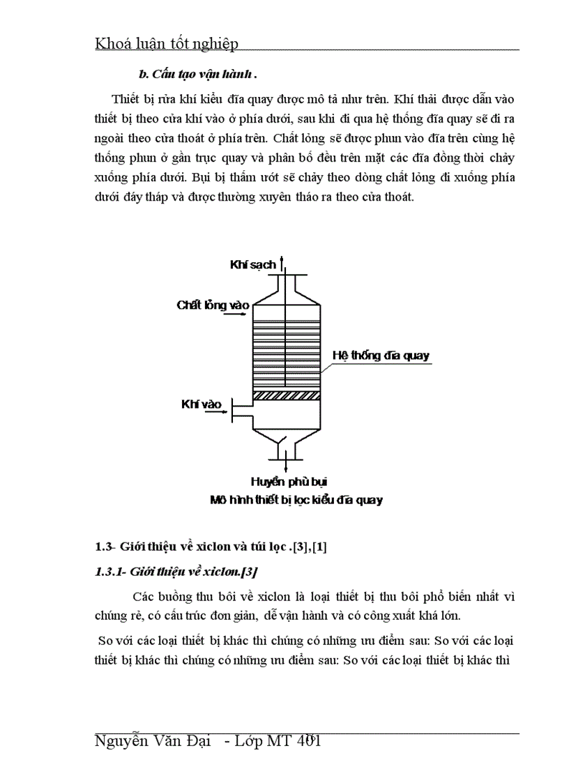 image for page Tách bụi, làm sạch khí bằng xiclon và túi lọc.