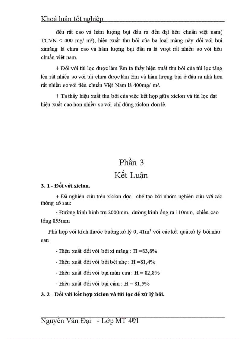 image for page Tách bụi, làm sạch khí bằng xiclon và túi lọc.