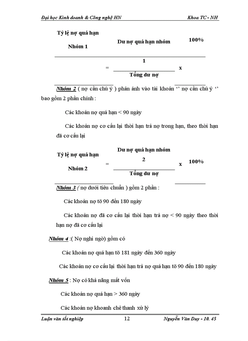 image for page Rủi ro cho vay tại Ngân Hàng TMCP Kỹ Thương ( Techcombank ) -Chi nhánh Lý Thái Tổ Hà Nội : Thực trạng và giải pháp