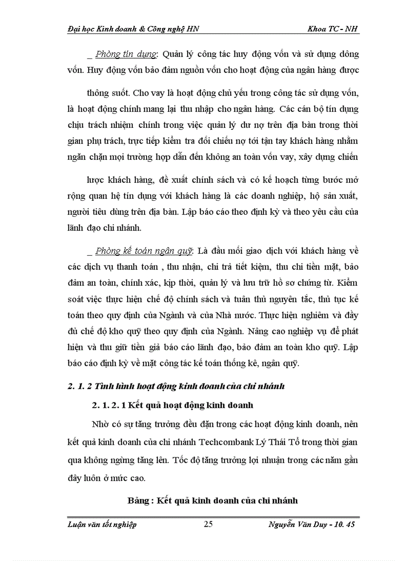 image for page Rủi ro cho vay tại Ngân Hàng TMCP Kỹ Thương ( Techcombank ) -Chi nhánh Lý Thái Tổ Hà Nội : Thực trạng và giải pháp