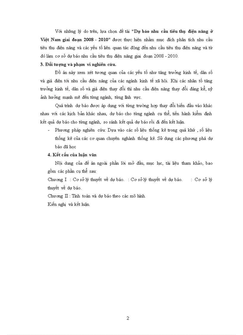 image for page Dự báo nhu cầu tiêu thụ điện năng ở Việt Nam giai đoạn 2008-2010