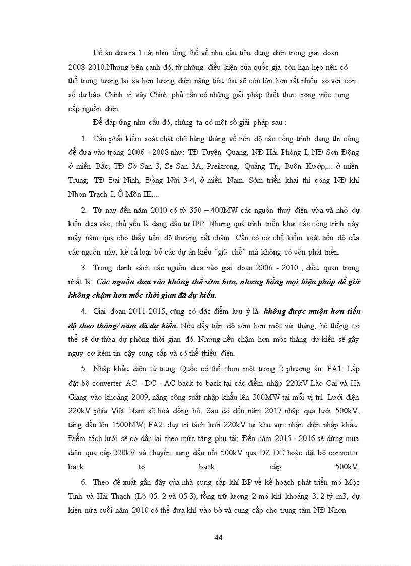 image for page Dự báo nhu cầu tiêu thụ điện năng ở Việt Nam giai đoạn 2008-2010