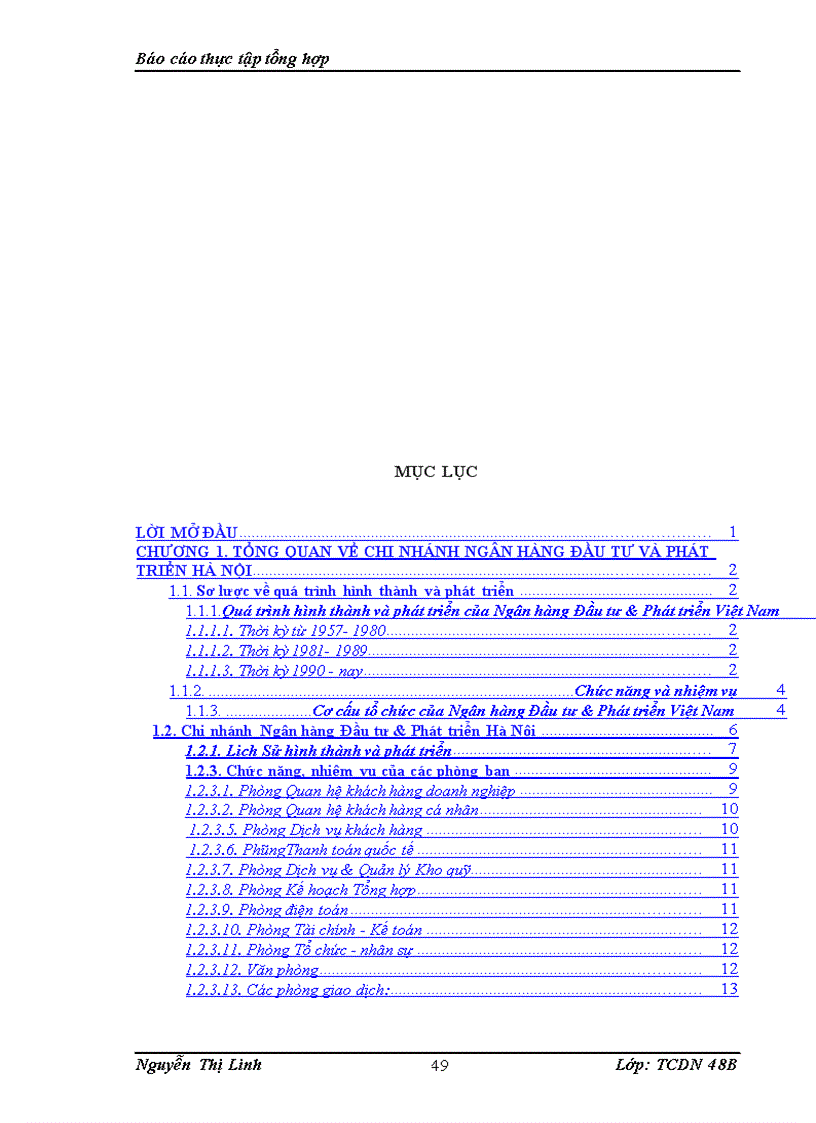 image for page Tình hình hoạt động của chi nhánh Ngân hàng Đầu tư & Phát triển Hà Nội