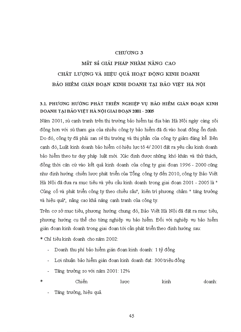 image for page Bảo hiểm gián đoạn kinh doanh tại Bảo Việt Hà Nội giai đoạn 1998 - 2001