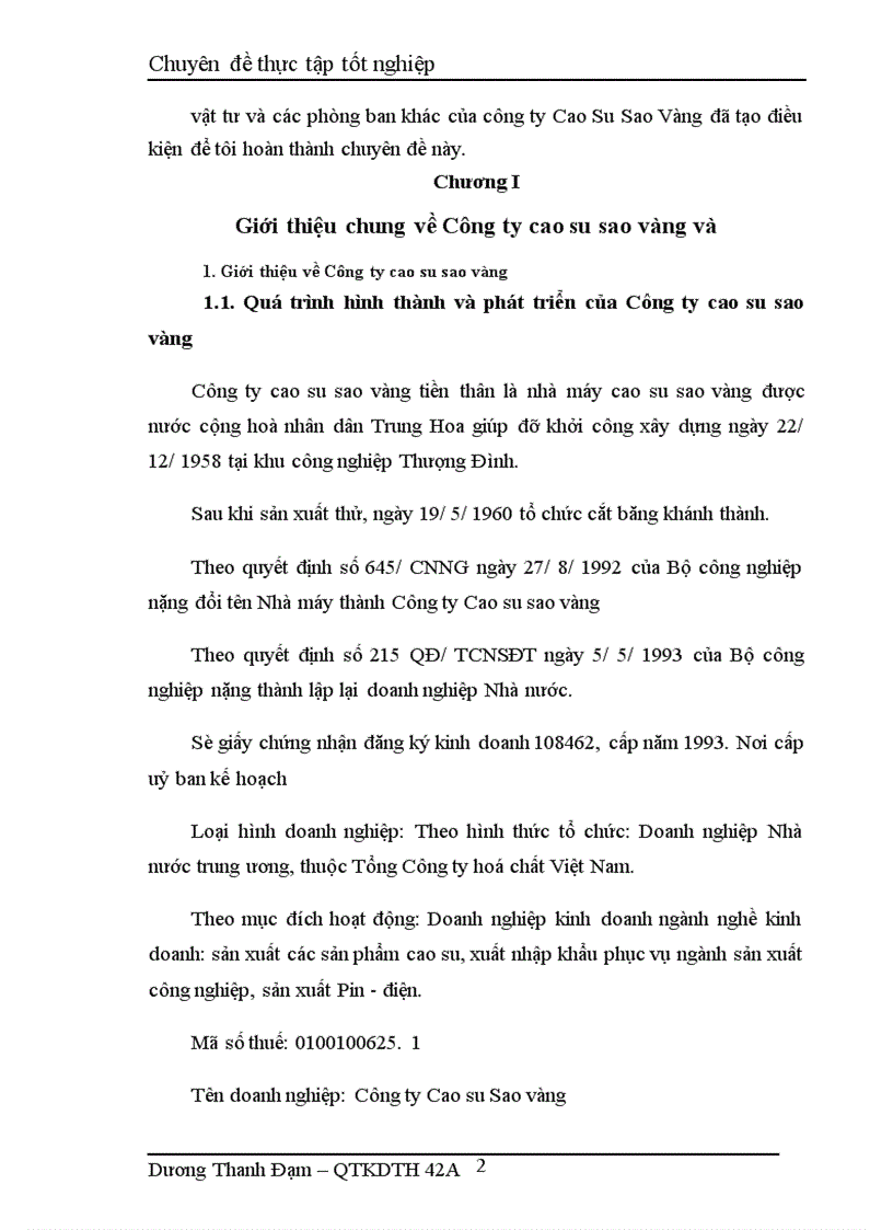 image for page Hiệu quả kinh doanh và các giải pháp nâng cao hiệu qủa kinh doanh tại công ty Cao su Sao vàng