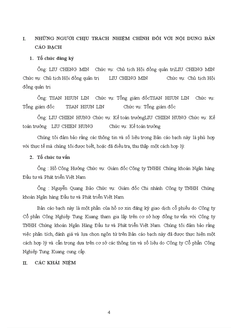 image for page Bản cáo bạch Công ty Cổ phần Công Nghiệp Tung Kuang