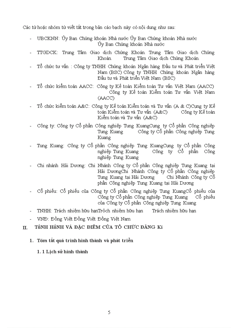 image for page Bản cáo bạch Công ty Cổ phần Công Nghiệp Tung Kuang