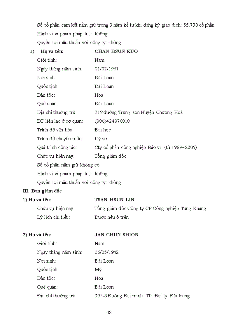 image for page Bản cáo bạch Công ty Cổ phần Công Nghiệp Tung Kuang