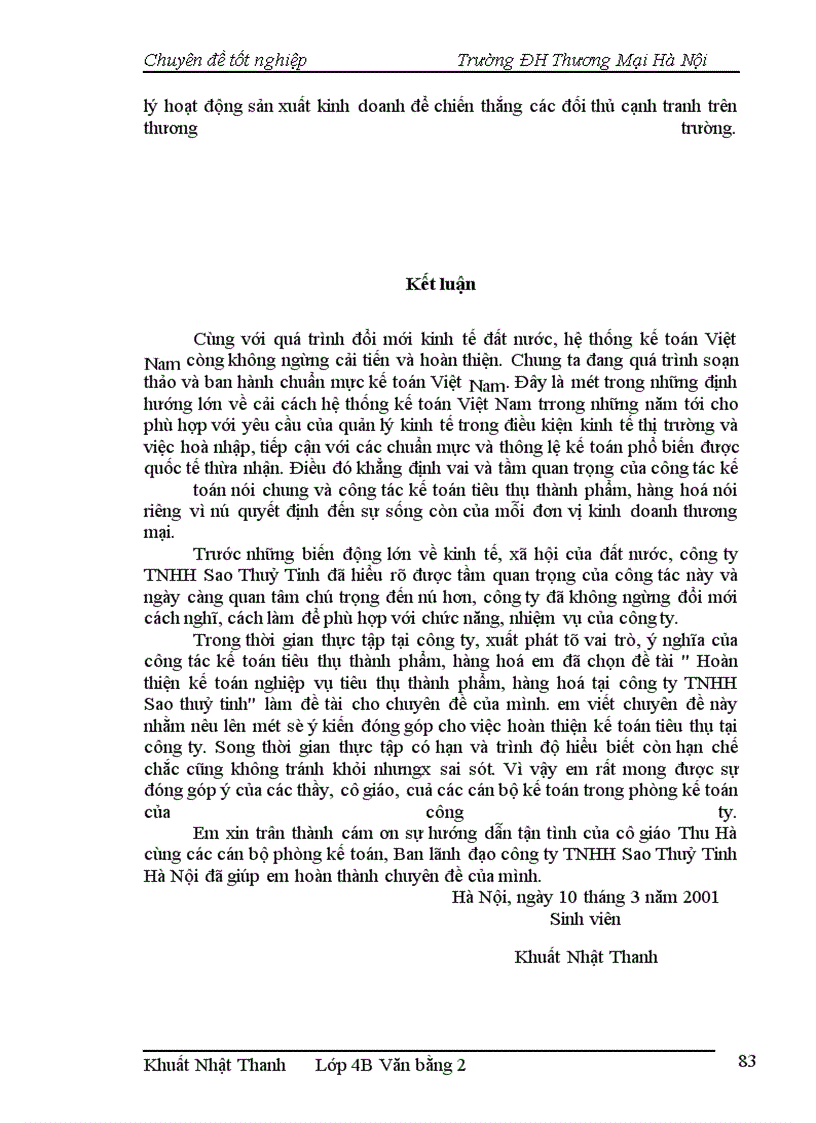 image for page Hoàn thiện kế toán nghiệp vụ tiêu thụ hàng hoá và thành phẩm tại công ty TNHH Sao Thuỷ Tinh