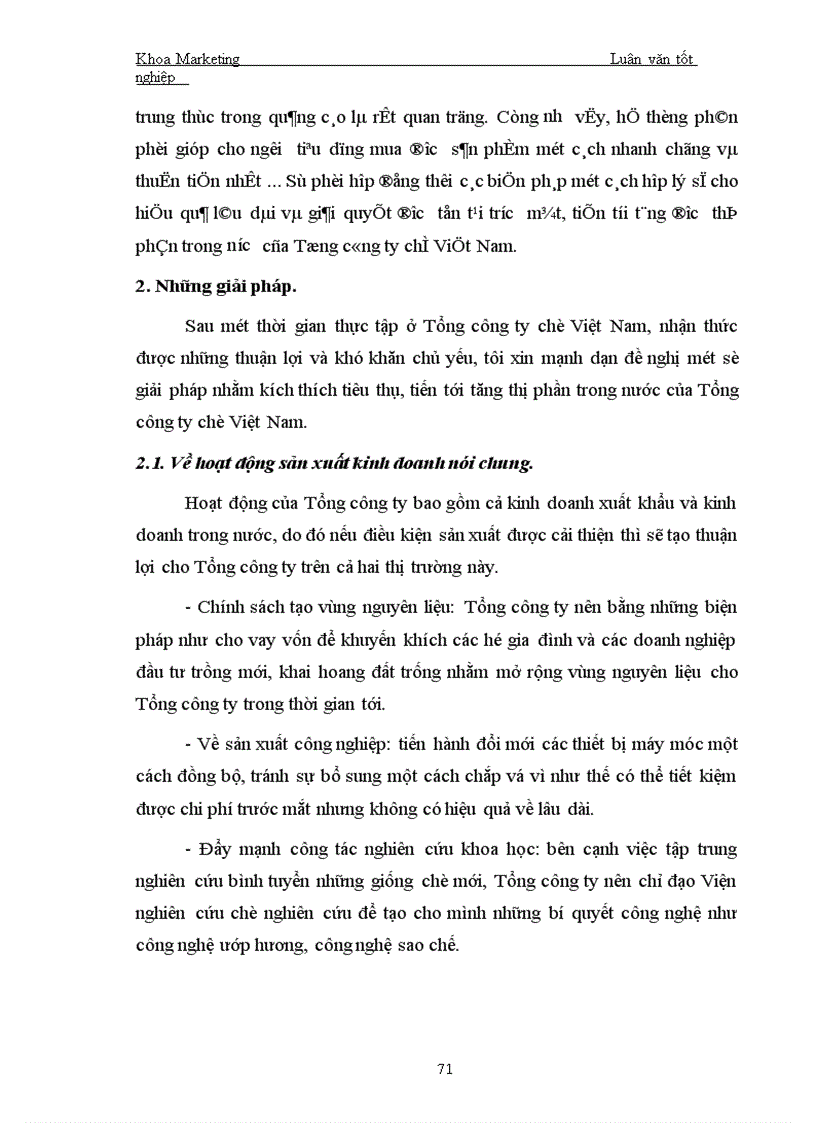 image for page Một số biện pháp nhằm tăng thị phần trong nước của Tổng công ty chè Việt Nam