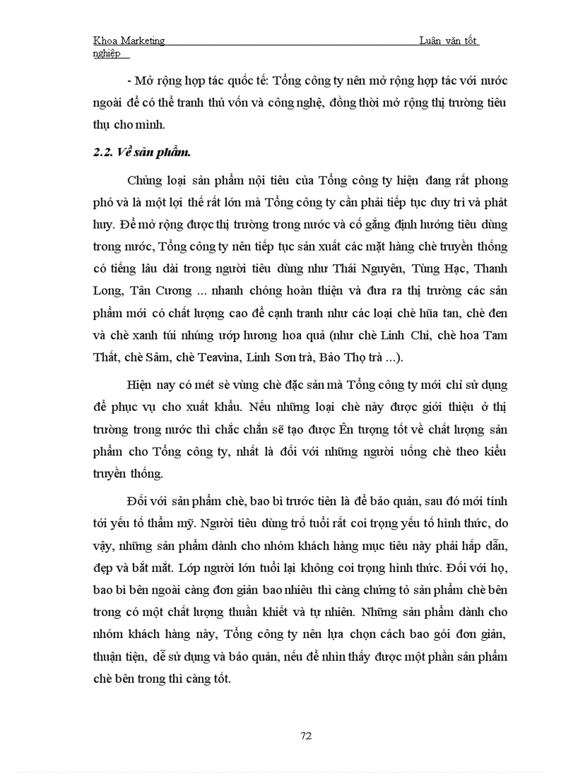 image for page Một số biện pháp nhằm tăng thị phần trong nước của Tổng công ty chè Việt Nam