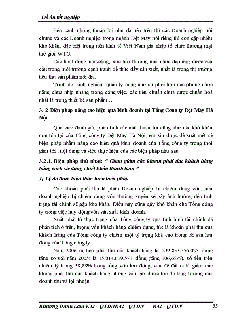 image for page Phân tích thực trạng và đề xuất biện pháp nâng cao hiệu quả sản xuất kinh doanh tại Tổng Công ty Dệt may Hà Nội