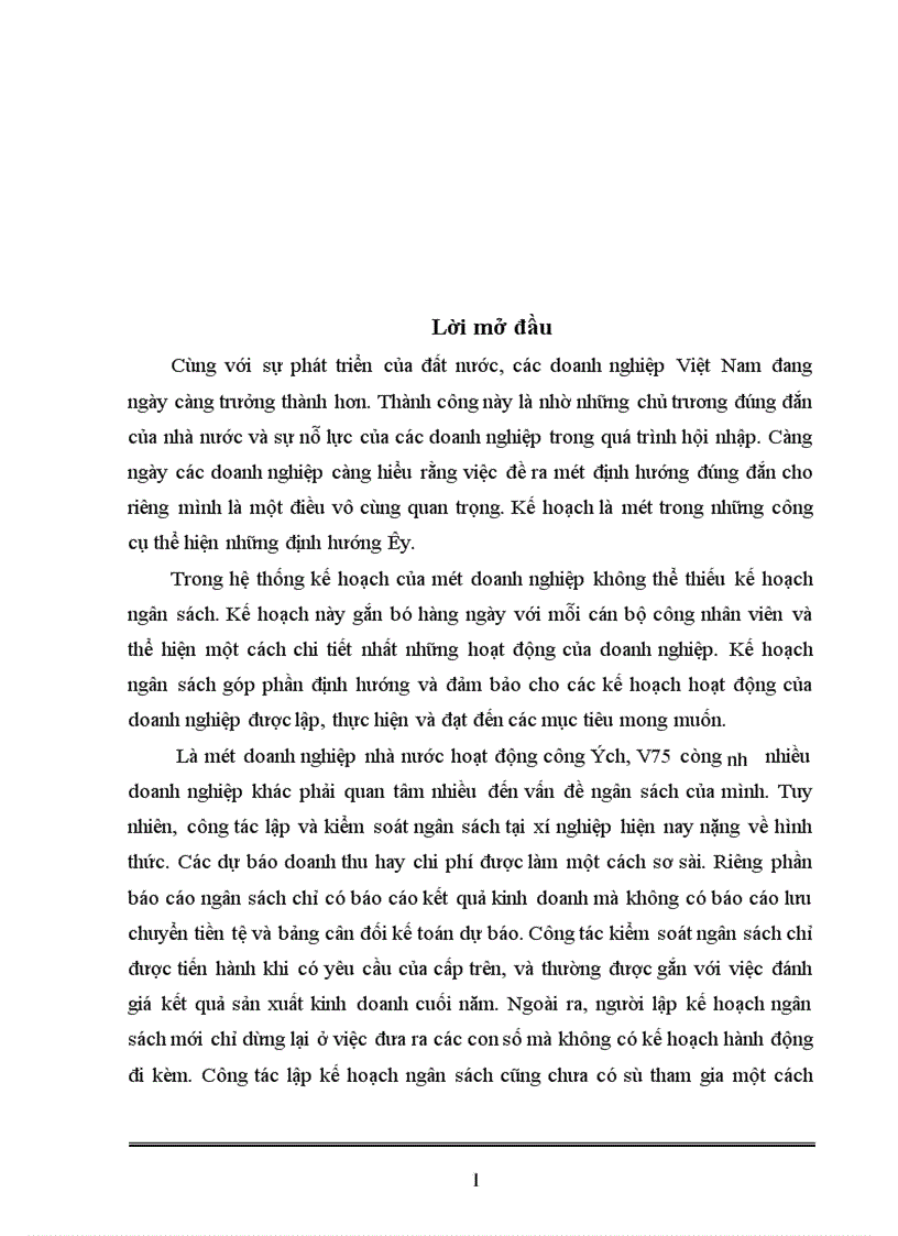 image for page Hoàn thiện công tác xây dựng kế hoạch ngân sách tại Xí nghiệp ôtô V75 – Bộ Ngoại giao