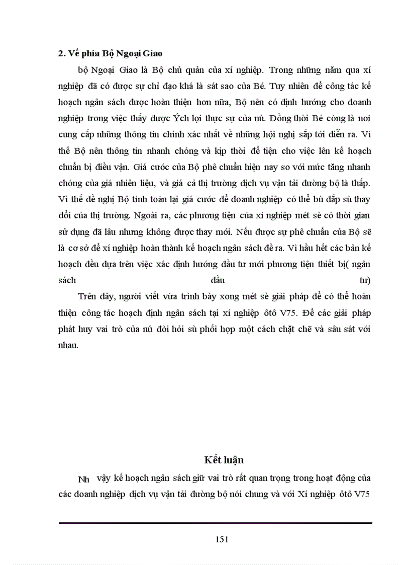 image for page Hoàn thiện công tác xây dựng kế hoạch ngân sách tại Xí nghiệp ôtô V75 – Bộ Ngoại giao