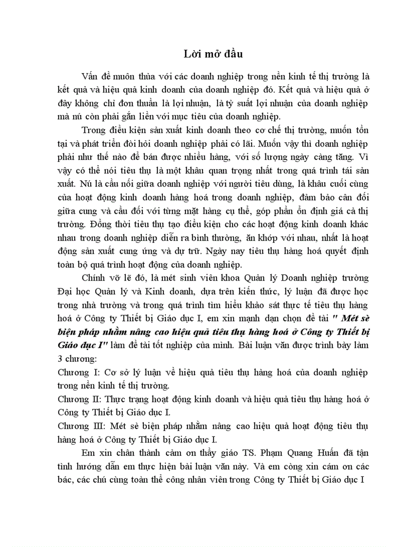image for page Một số biện pháp nhằm nâng cao hiệu quả tiêu thụ hàng hoá ở Công ty Thiết bị Giáo dục I
