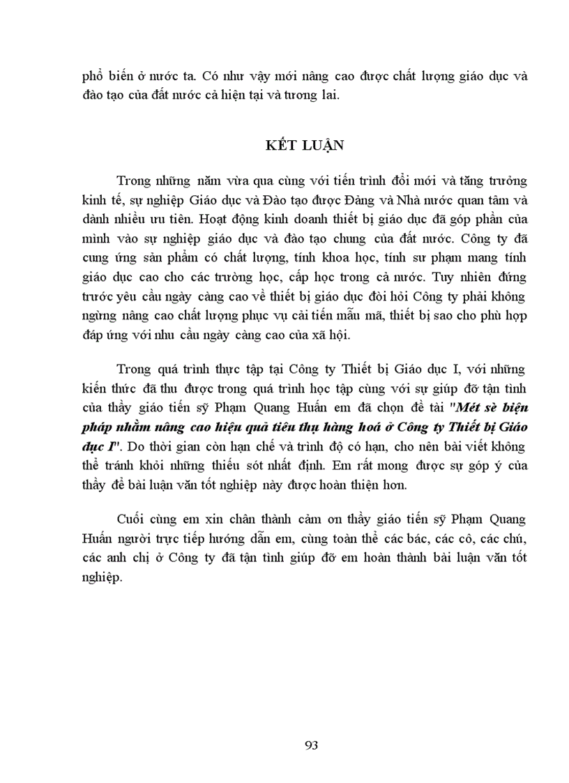 image for page Một số biện pháp nhằm nâng cao hiệu quả tiêu thụ hàng hoá ở Công ty Thiết bị Giáo dục I