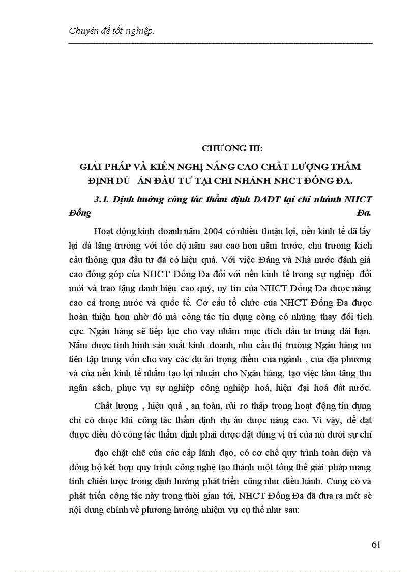image for page Một số giải pháp nâng cao chất lượng công tác thẩm định dự án đầu tư tại chi nhánh NHCT Đống Đa