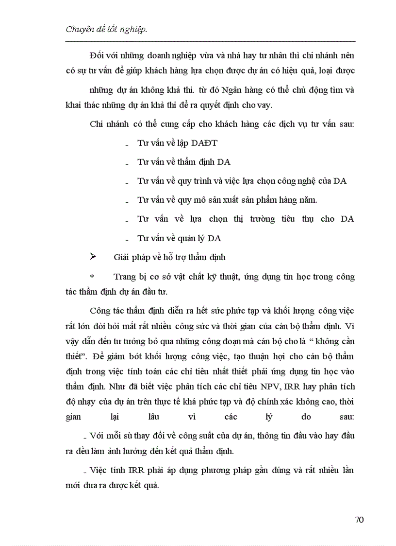 image for page Một số giải pháp nâng cao chất lượng công tác thẩm định dự án đầu tư tại chi nhánh NHCT Đống Đa