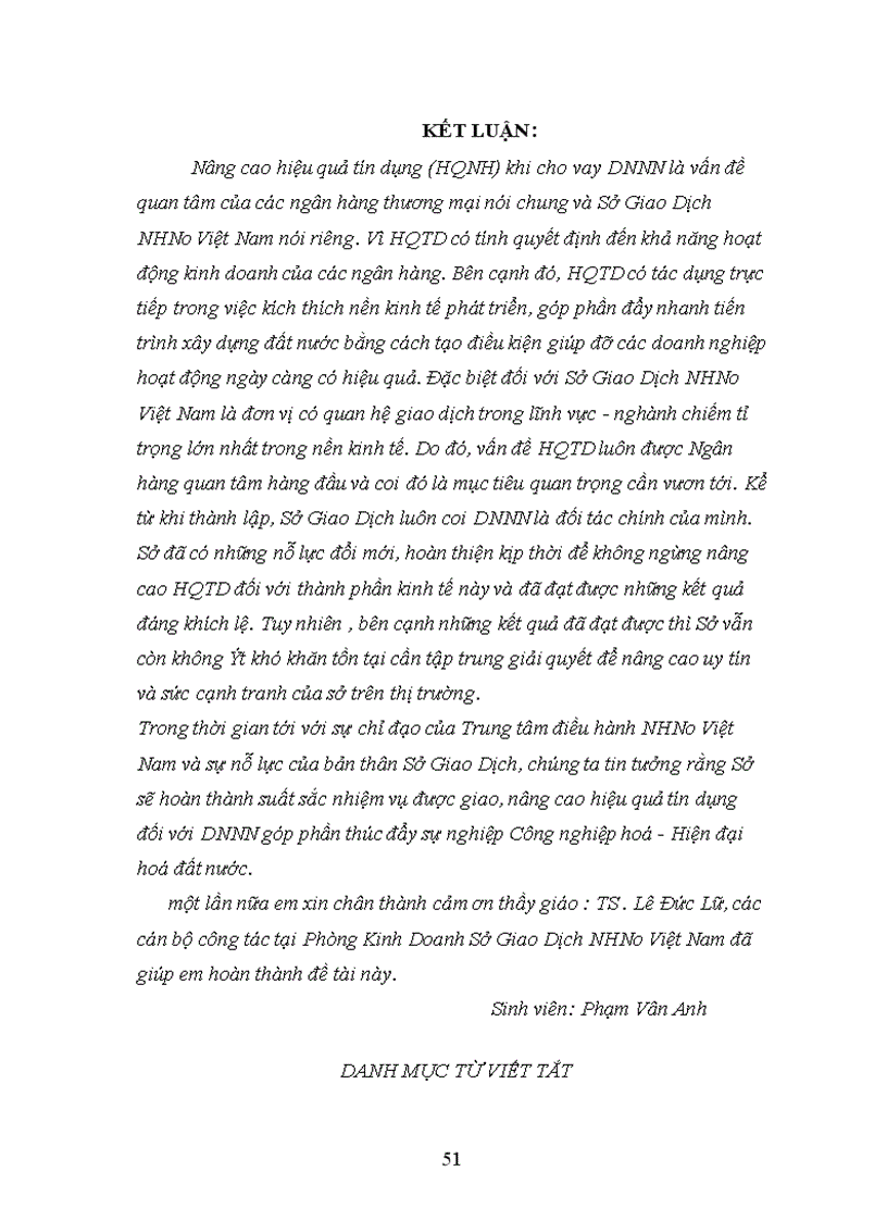 image for page Giải pháp góp phần nâng cao hiệu quả tín dụng đối với DNNN tại Sở Giao Dịch NHNo