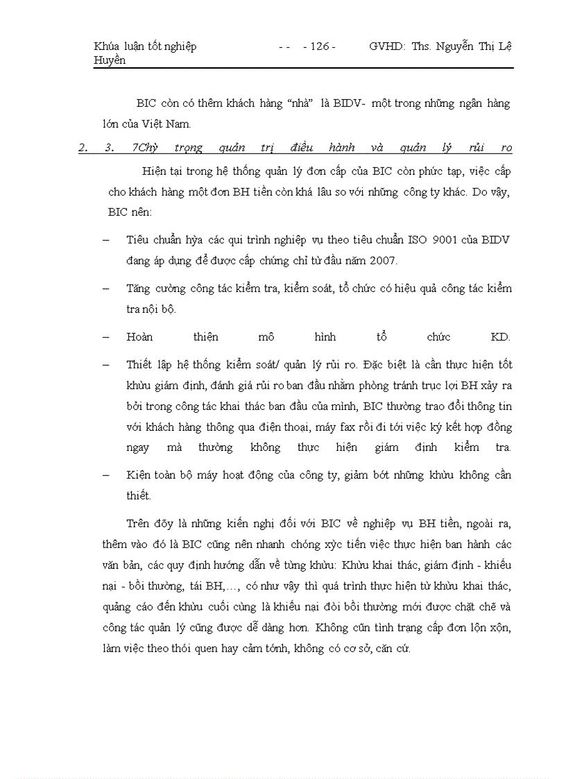 image for page Giải pháp thúc đẩy việc triển khai các nghiệp vụ BH tiền tại công ty BH NH ĐT & PT VN (BIC)