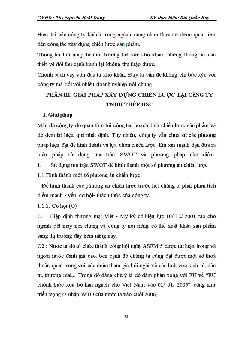 image for page Xây dựng chiến lược kinh doanh tại Công ty TNHH thép HSC