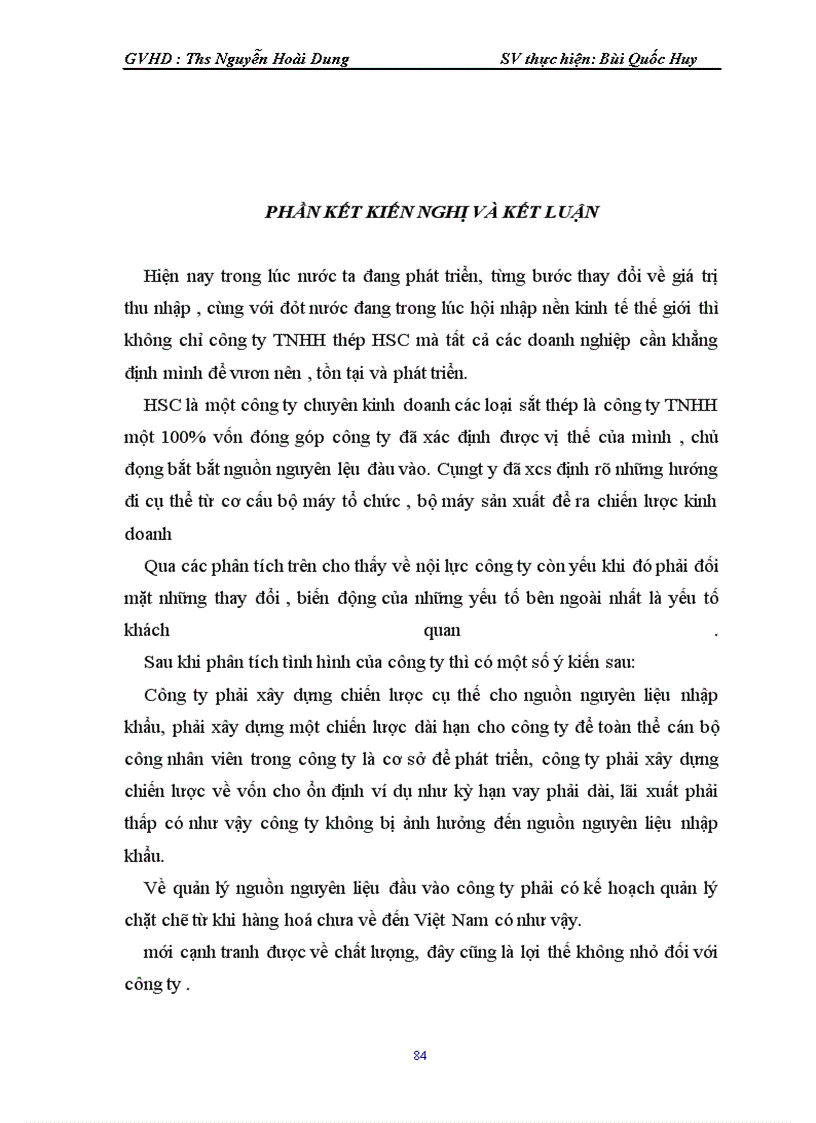 image for page Xây dựng chiến lược kinh doanh tại Công ty TNHH thép HSC