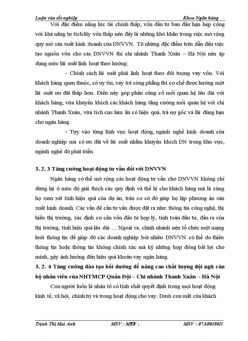 image for page Giải pháp mở rộng cho vay doanh nghiệp vừa và nhỏ tại NHTMCP Quân Đội- Chi nhánh Thanh Xuân – Hà Nội